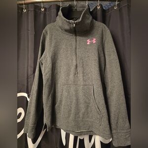 Under Armour Gray Pullover with Pink Logo